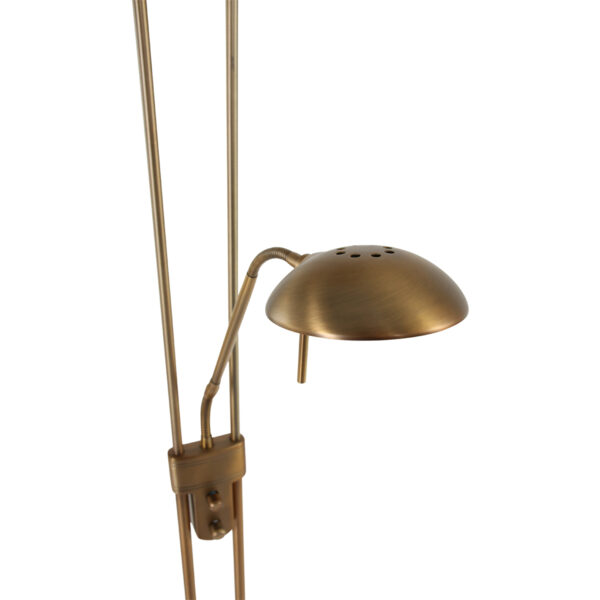 Klassieke bronzen vloerlamp flexibele leesarm Mexlite Biron - Image 6