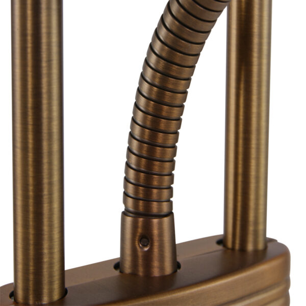 Klassieke bronzen vloerlamp flexibele leesarm Mexlite Biron - Image 10