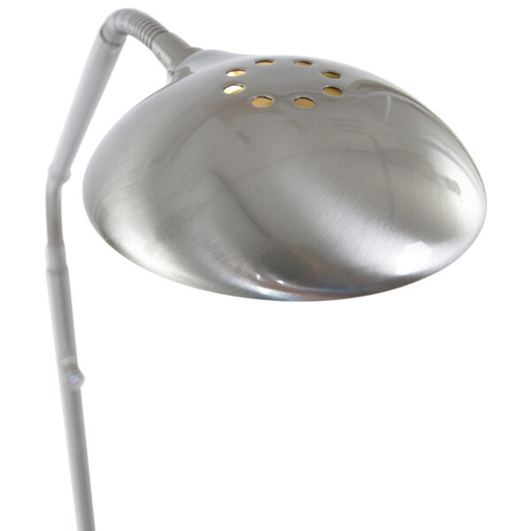 Minimalistische verstelbare staande leeslamp staal Mexlite Biron - Image 4
