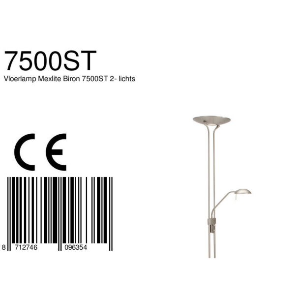 Staande vloerlamp met leesarm Mexlite Biron - Image 7