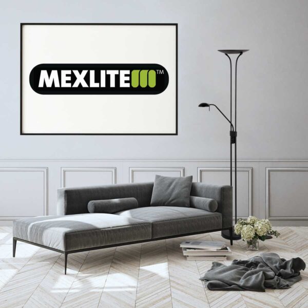 Ronde vloerlamp verstelbare leesarm staal Mexlite Biron - Image 2