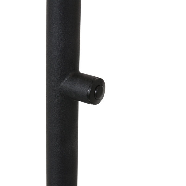Mexlite Biron vloerlamp - leeslamp - ingebouwd LED - dimbaar- mat zwart - Afbeelding 6