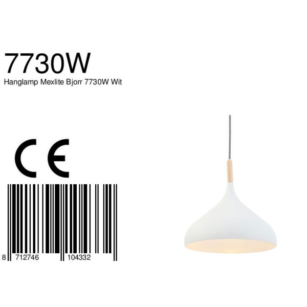 Scandinavische hanglamp met hout Mexlite Bjorr - Image 7