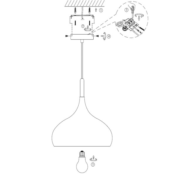 Scandinavische hanglamp met hout Mexlite Bjorr - Image 8