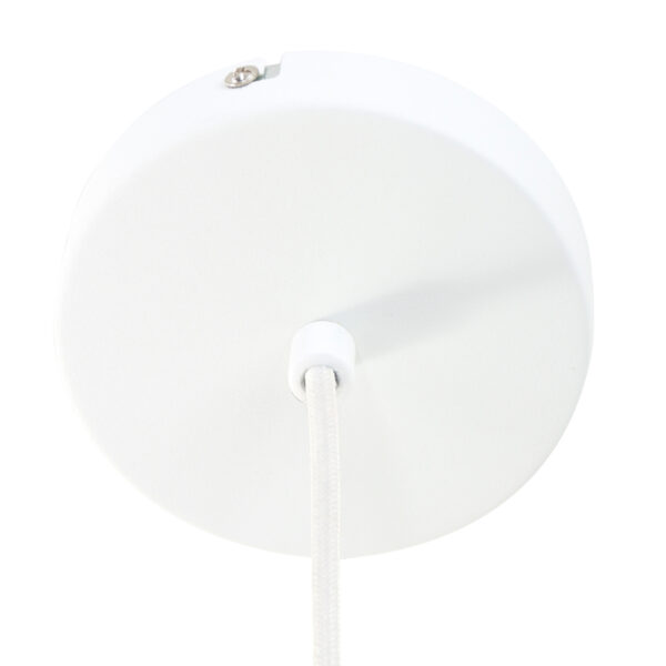 Scandinavische witte metalen houten hanglamp Mexlite Bjorr - Image 6
