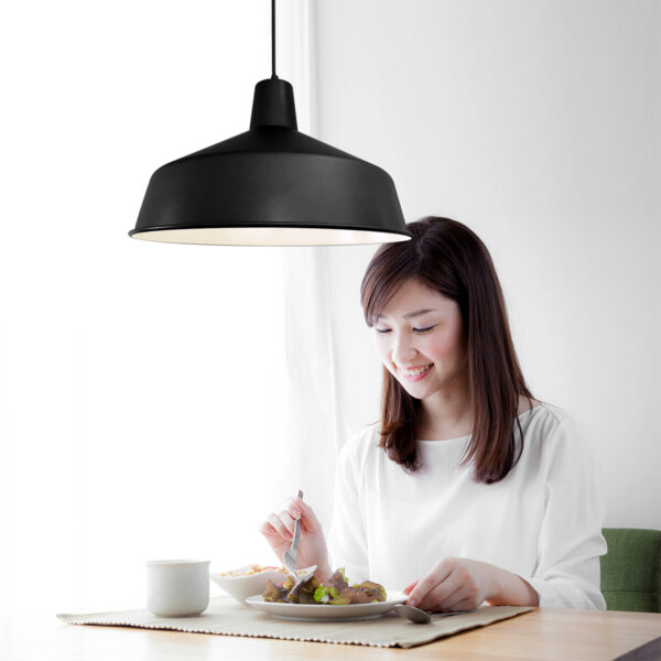 Industriële zwarte metalen hanglamp Mexlite Blackmoon - Image 2