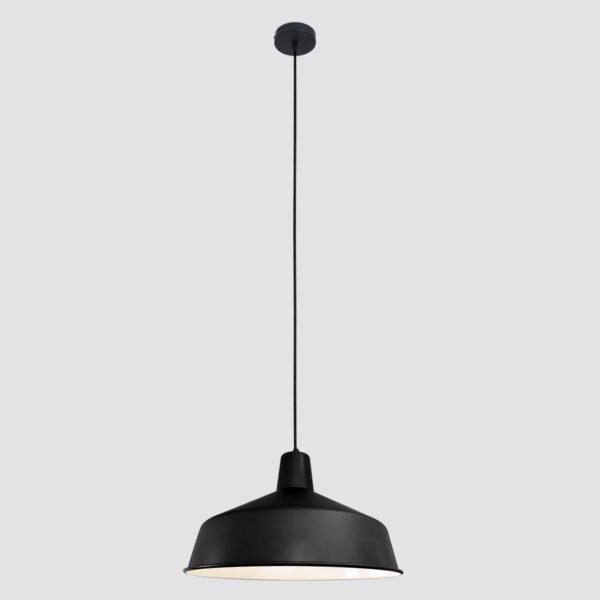 Industriële zwarte metalen hanglamp Mexlite Blackmoon - Image 11