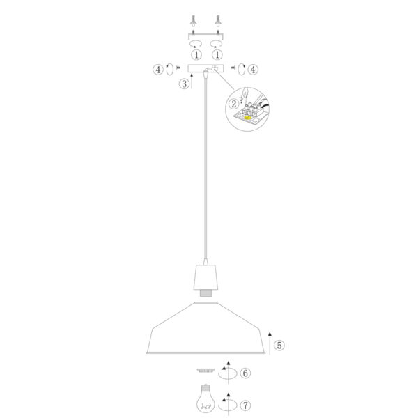 Industriële zwarte metalen hanglamp Mexlite Blackmoon - Image 8