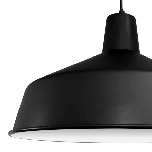 Industriële zwarte metalen hanglamp Mexlite Blackmoon - Image 9