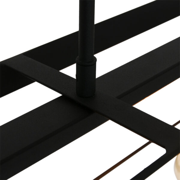 Trendy zwarte metalen hanglamp Mexlite Buckley - Image 11