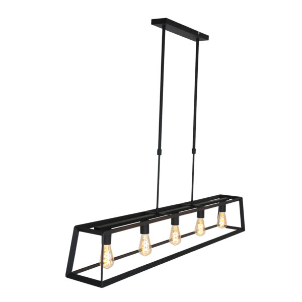 Trendy zwarte metalen hanglamp Mexlite Buckley - Image 16