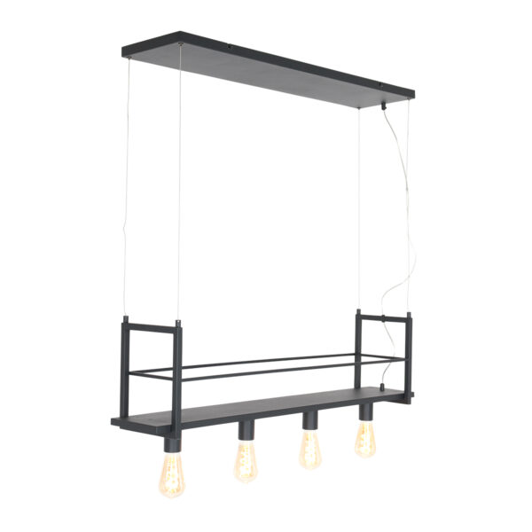 Trendy zwarte metalen hanglamp Mexlite Buckley - Image 3