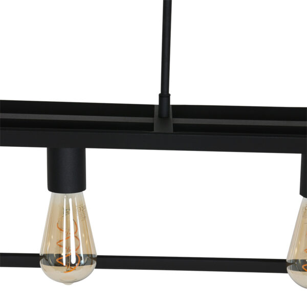 Trendy zwarte metalen hanglamp Mexlite Buckley - Image 4