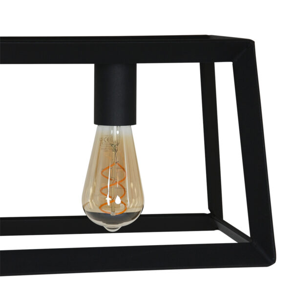 Trendy zwarte metalen hanglamp Mexlite Buckley - Image 6