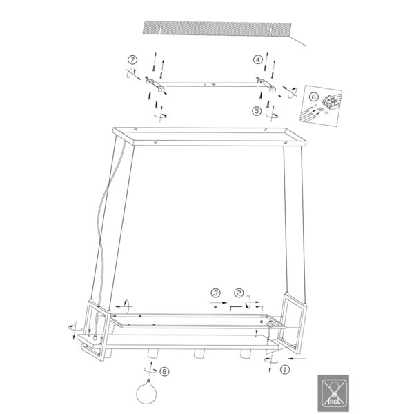 Trendy zwarte metalen hanglamp Mexlite Buckley - Image 8