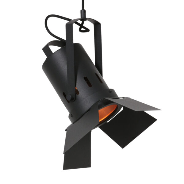 Industriële retro hanglamp zwart schijnwerper Mexlite Carree - Image 11