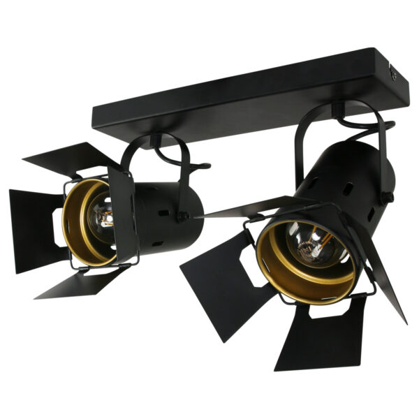 Industriële metalen zwarte spot Mexlite Carree - Image 2
