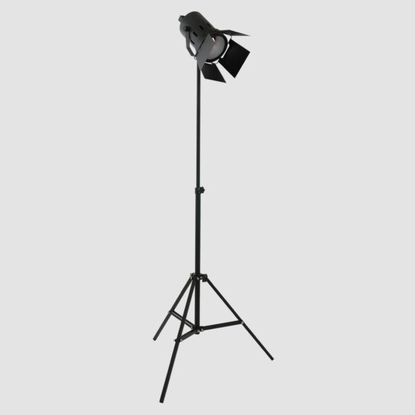 Industriële zwarte metalen vloerlamp Mexlite Carree - Image 13