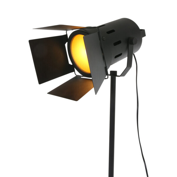 Industriële zwarte metalen vloerlamp Mexlite Carree - Image 3