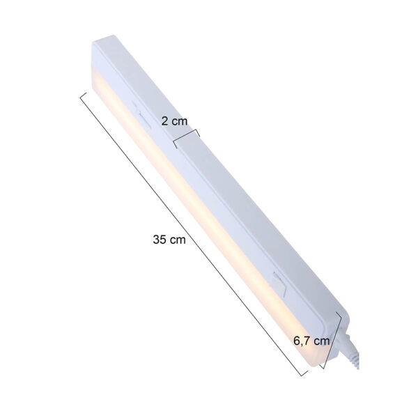 Moderne witte metalen kunststof wandlamp Mexlite Ceiling and wall - Image 5