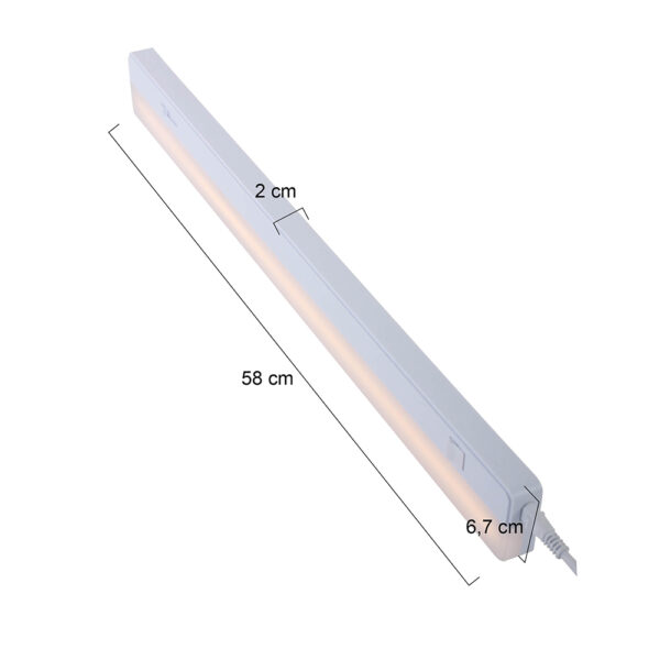 Moderne metalen wandlamp wit kunststof Mexlite Ceiling and wall - Image 6
