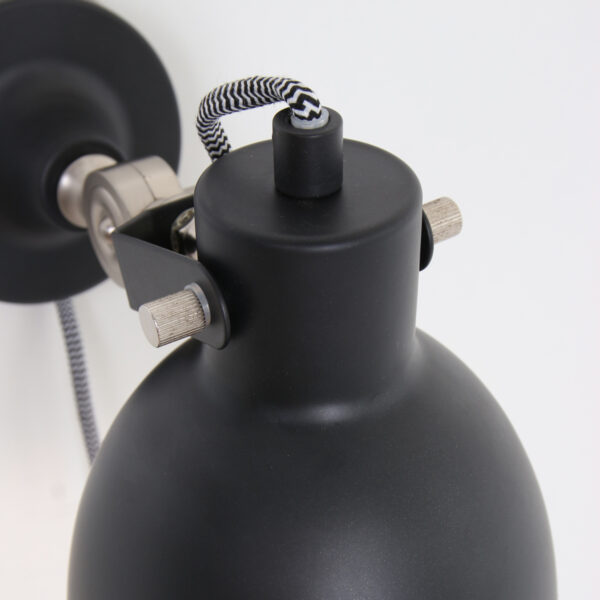 Mexlite Cera wandspot - met snoer - kap Ø14 cm - draaibaar - zwart - Image 5