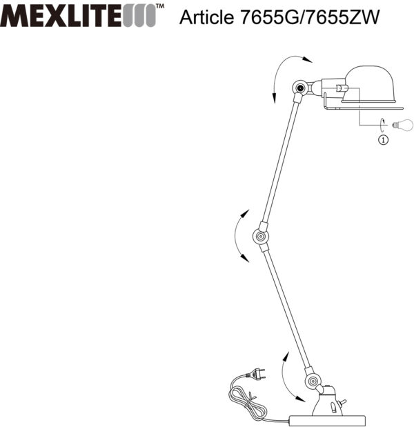 Industriële ronde groene tafellamp verstelbaar Mexlite Davin - Image 9