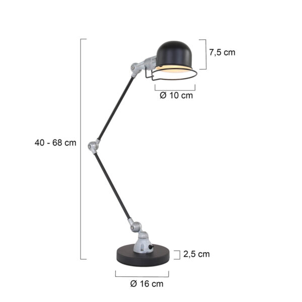 Bureaulamp met vintage look Mexlite Davin - Image 6