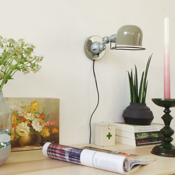 Groene ronde industriële wandlamp verstelbaar Mexlite Davin - Image 2