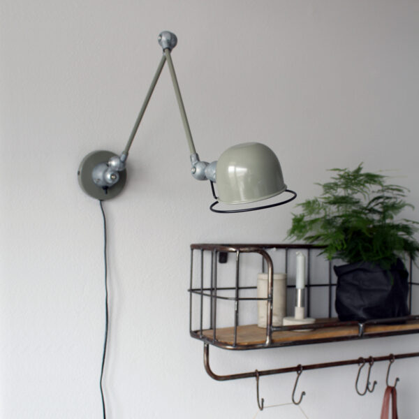 Ronde industriële wandlamp scharnierarm groen Mexlite Davin - Image 2