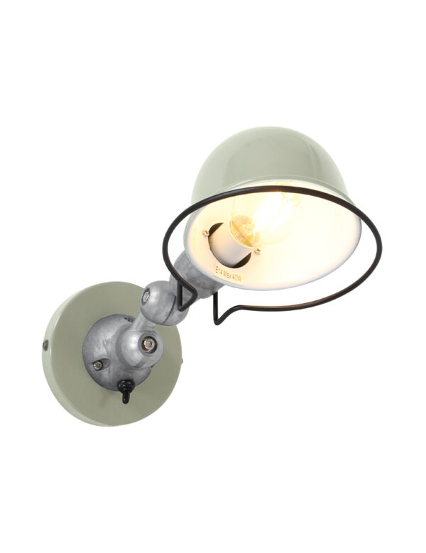 Groene ronde industriële wandlamp verstelbaar Mexlite Davin - Image 6