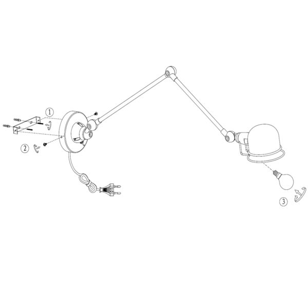 Ronde industriële wandlamp scharnierarm groen Mexlite Davin - Image 8