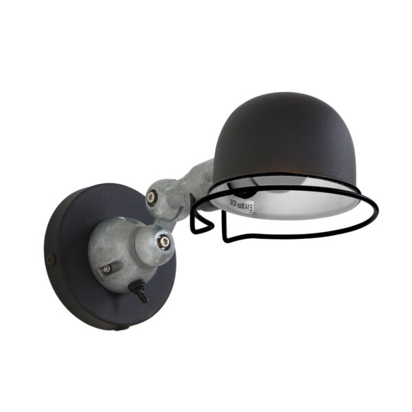 Mexlite Davin wandlamp – E14 (kleine fitting) – Zwart