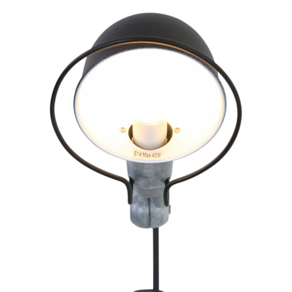 Ronde zwarte industriële hanglamp scharnierarm Mexlite Davin - Image 4