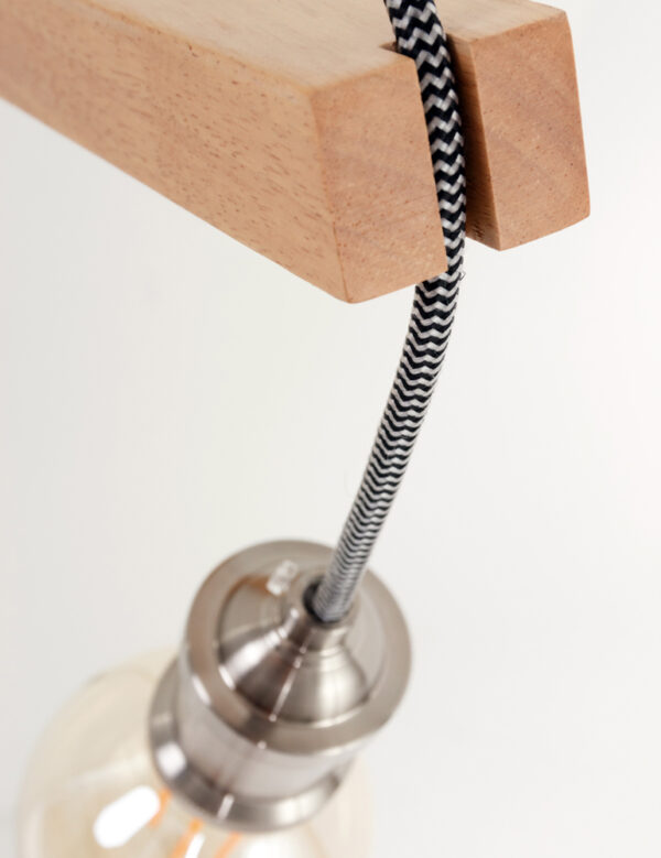 Scandinavische bruine houten wandlamp Mexlite Dion - Image 11