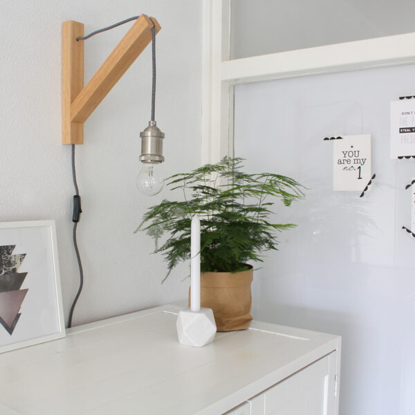 Scandinavische bruine houten wandlamp Mexlite Dion - Image 3