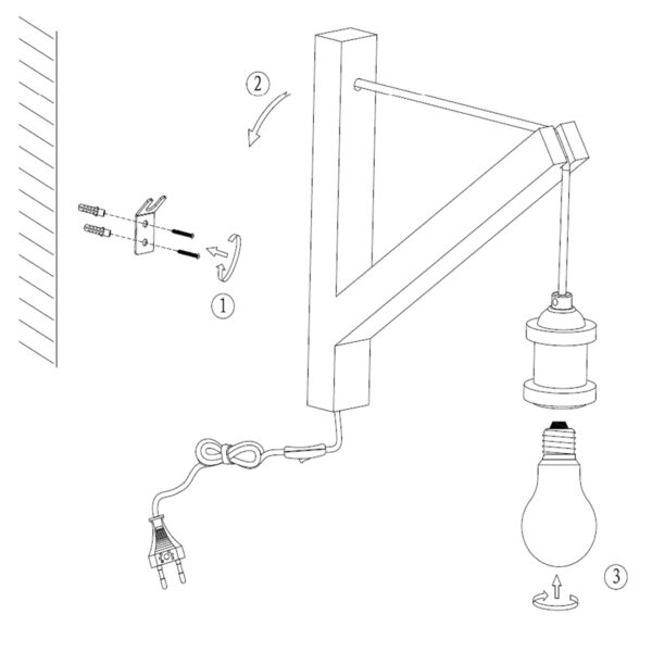 Scandinavische bruine houten wandlamp Mexlite Dion - Image 8