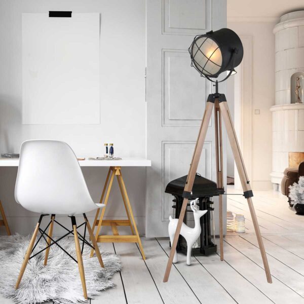 Industriële staande lamp driepoot Mexlite Dyce - Image 3