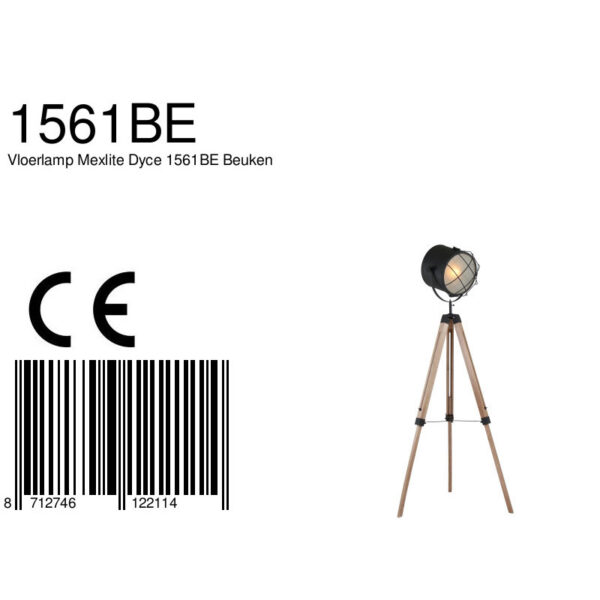 Industriële staande lamp driepoot Mexlite Dyce - Image 8