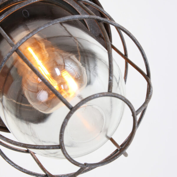 Industriële aluminium bruine glazen hanglamp Mexlite Ebbe - Image 5