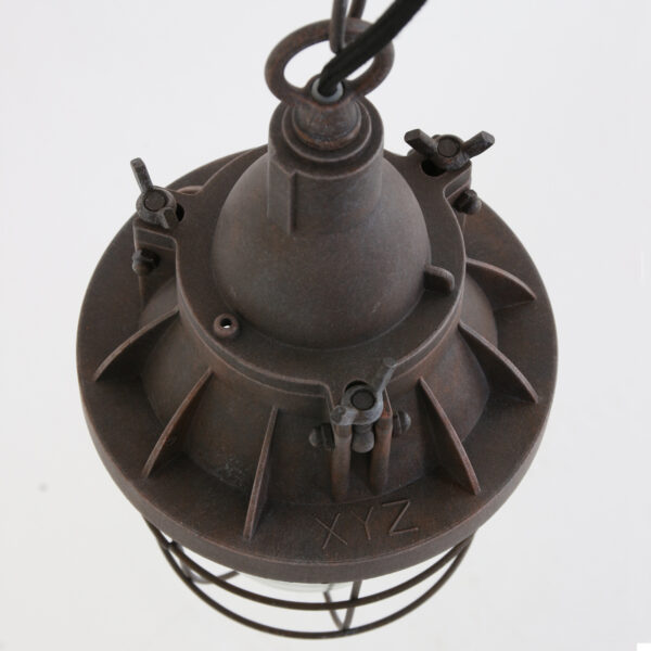 Industriële aluminium bruine glazen hanglamp Mexlite Ebbe - Image 10