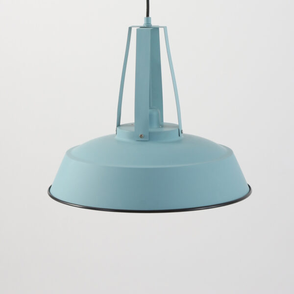Ronde blauwe retro hanglamp metaal Mexlite Eden - Image 11