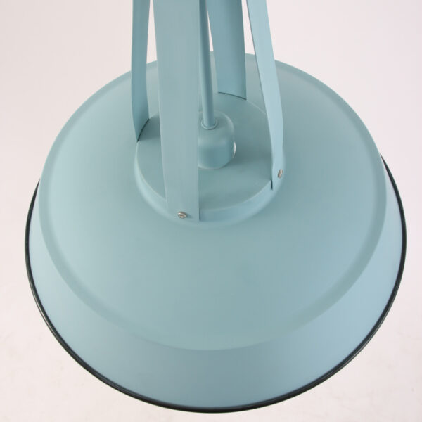 Ronde blauwe retro hanglamp metaal Mexlite Eden - Image 12