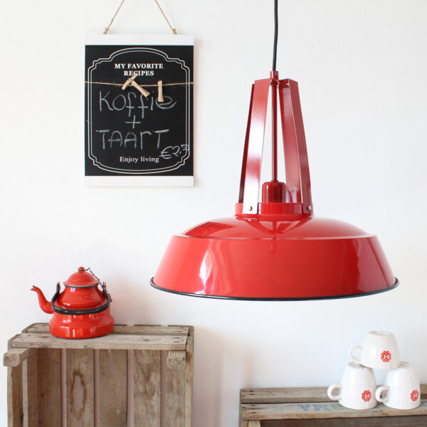 Retro rode metalen hanglamp Mexlite Eden - Image 2