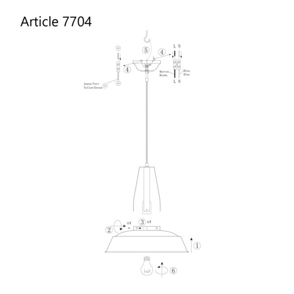 Retro rode metalen hanglamp Mexlite Eden - Image 7