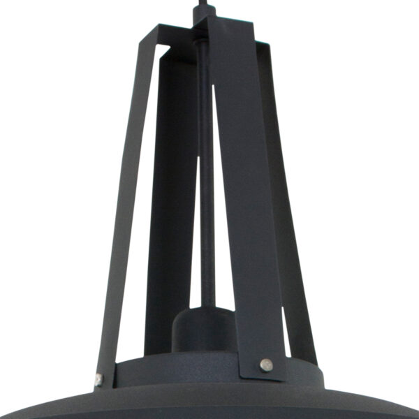 Mexlite Luna hanglamp - Ø42 cm - E27 fitting - stoere industriële look - zwart - Afbeelding 4