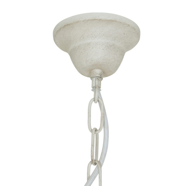 Landelijke witte houten metalen hanglamp Mexlite Ella - Image 13