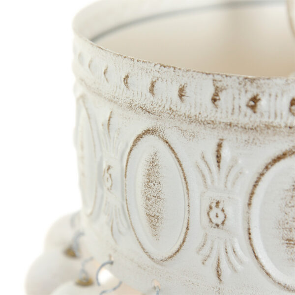 Landelijke witte houten metalen hanglamp Mexlite Ella - Image 7