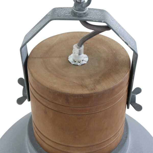 Landelijk hanglamp met houten klos Mexlite Emile - Image 3