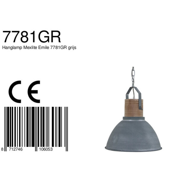 Landelijk hanglamp met houten klos Mexlite Emile - Image 6